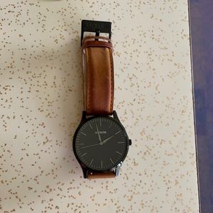 MVMT classic black and tan 45 mm watch